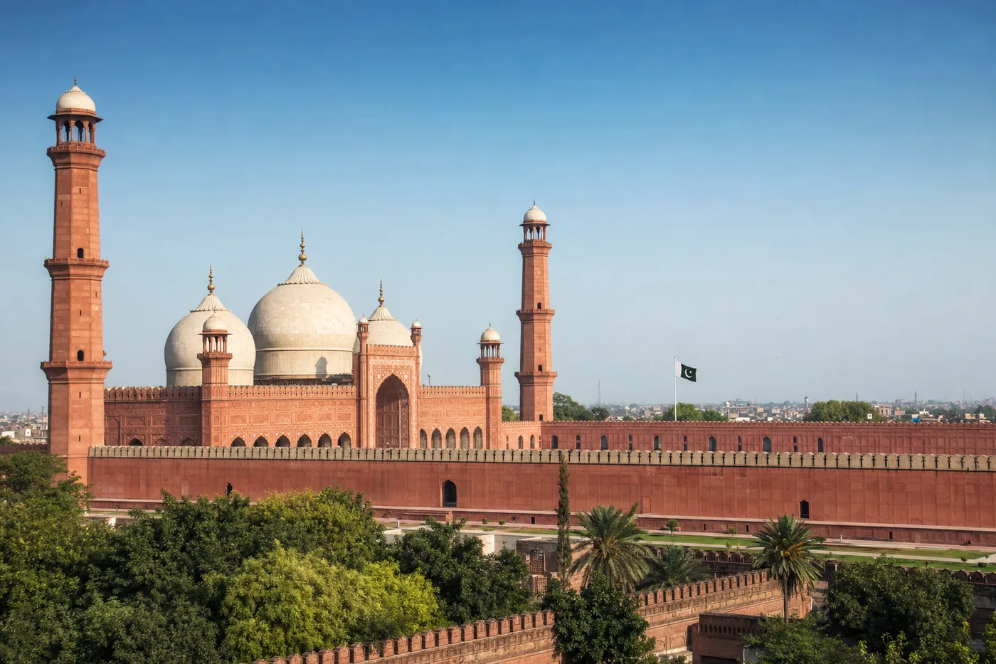 The Badshahi Mosque in Lahore, Pakistan
