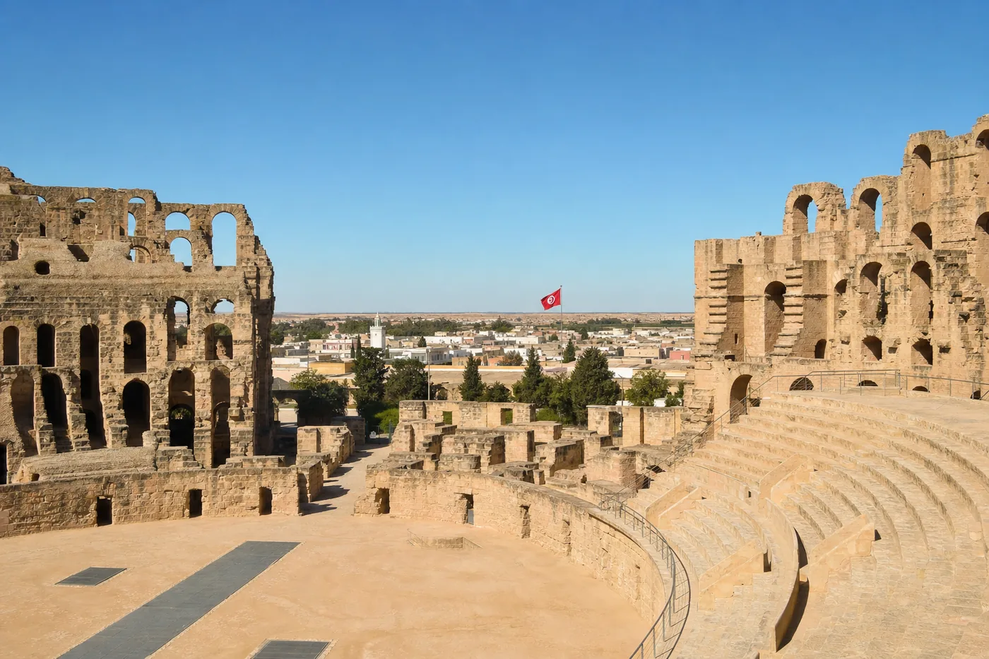 The amphitheatre of El Djem, Tunisia