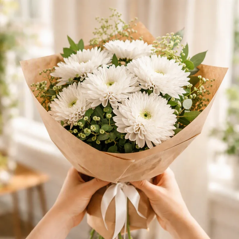 Chrysanthemum – White – bilde 3