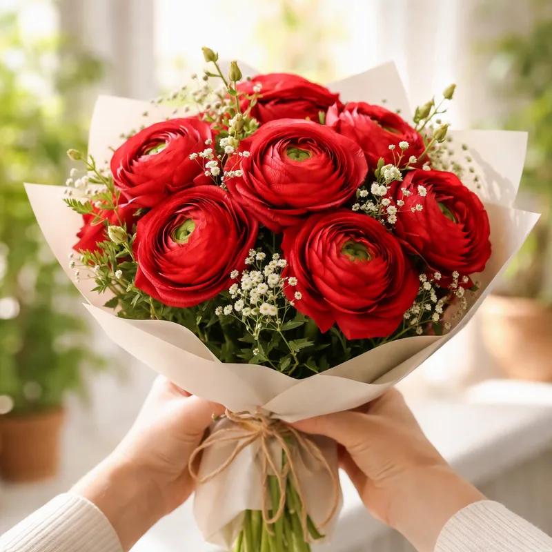 Ranunculus – Red – bilde 3