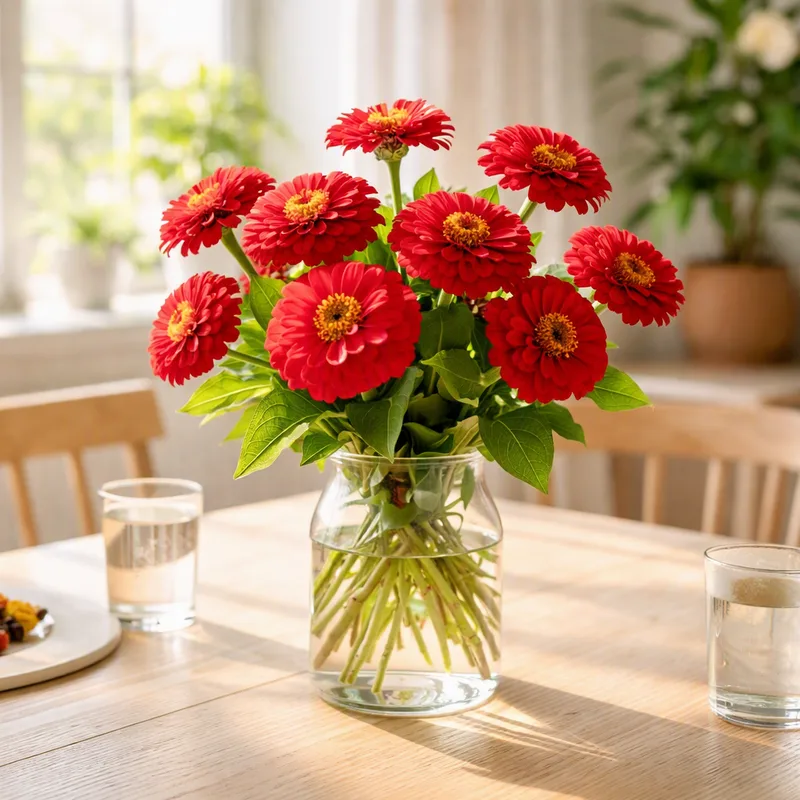 Zinnia – Red – bilde 2