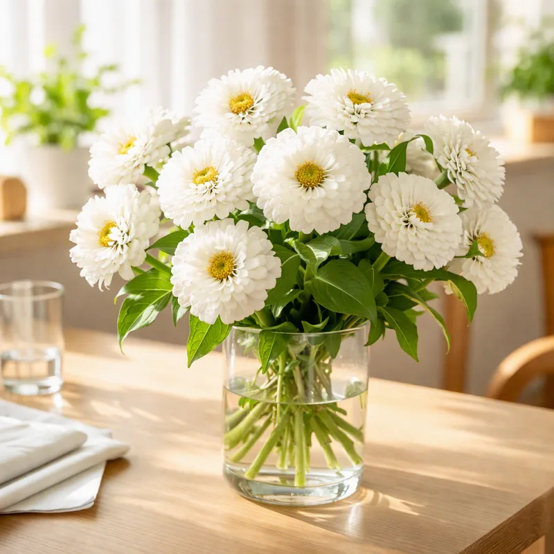 Zinnia – White – bilde 2