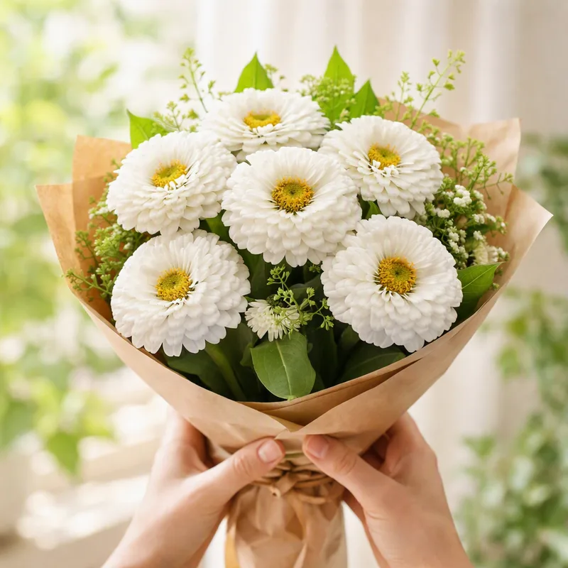 Zinnia – White – bilde 3